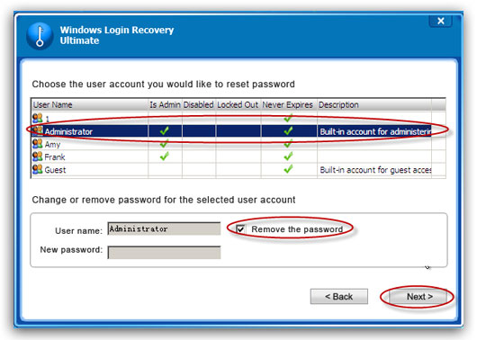 remove Windows 2003 password